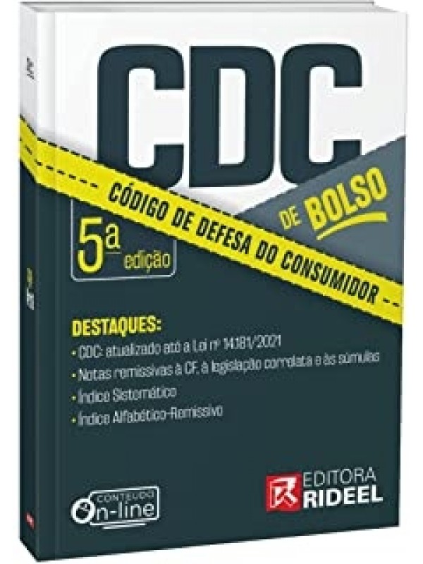 CDC Código de defesa do Consumidor de Bolso 2022